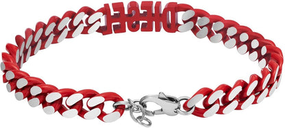 Diesel オールジェンダー ステンレススチールブレスレット, One Size, 金属, 宝石なし