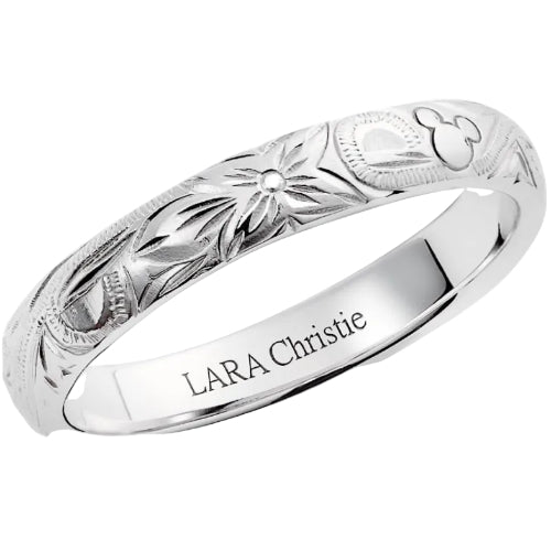 [ララクリスティー] ハワイアンジュエリー ディズニーコレクション ミッキー プルメリア ストレート リング lr58-0001-l