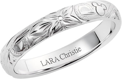 [ララクリスティー] ハワイアンジュエリー ディズニーコレクション ミッキー プルメリア ストレート リング lr58-0001-l