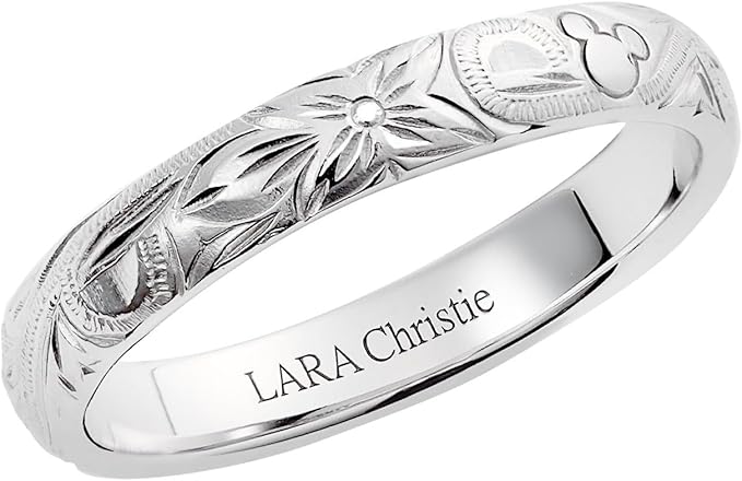 [ララクリスティー] ハワイアンジュエリー ディズニーコレクション ミッキー プルメリア ストレート リング lr58-0001-l