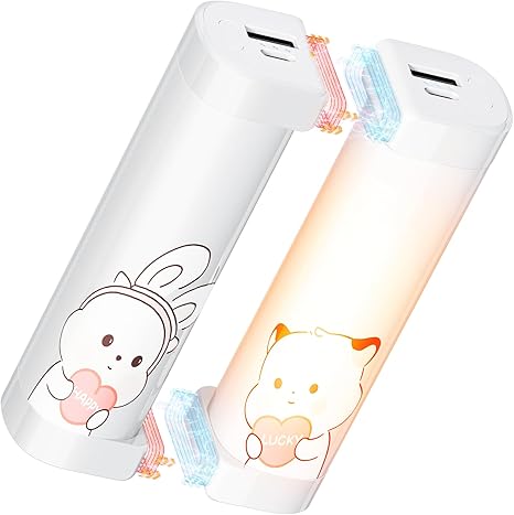 HAGOOGI (ハゴオギ) 充電式カイロ 電気カイロ クリスマス プレゼント 急速発熱 3階段温度調節 モバイルバッテリー 10000mAh大容量 ハンドウォーマー 14時間連続発熱可能 急速充電 エコ 小型 超軽量 分離式設計 持ち運びやすい 寒さ対策 アウトドア 通勤通学 贈り物 (Cute)