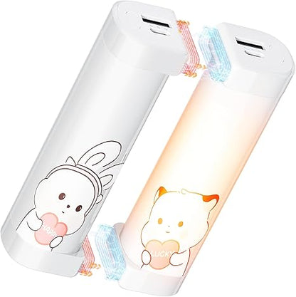 HAGOOGI (ハゴオギ) 充電式カイロ 電気カイロ クリスマス プレゼント 急速発熱 3階段温度調節 モバイルバッテリー 10000mAh大容量 ハンドウォーマー 14時間連続発熱可能 急速充電 エコ 小型 超軽量 分離式設計 持ち運びやすい 寒さ対策 アウトドア 通勤通学 贈り物 (Cute)