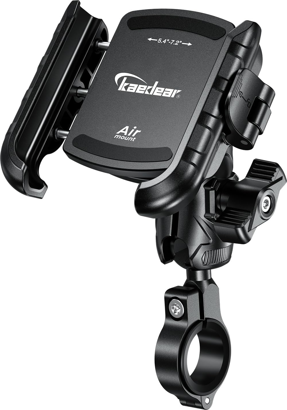 Kaedear(カエディア) バイク スマホホルダー 携帯ホルダー バイク用スマホホルダー 振動吸収 マウント 一体構造 レバー操作 クイックパワーグリップ/特許 Airマウント KDR-M8SPJ (ブラック)