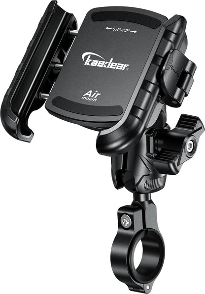 Kaedear(カエディア) バイク スマホホルダー 携帯ホルダー バイク用スマホホルダー 振動吸収 マウント 一体構造 レバー操作 クイックパワーグリップ/特許 Airマウント KDR-M8SPJ (ブラック)