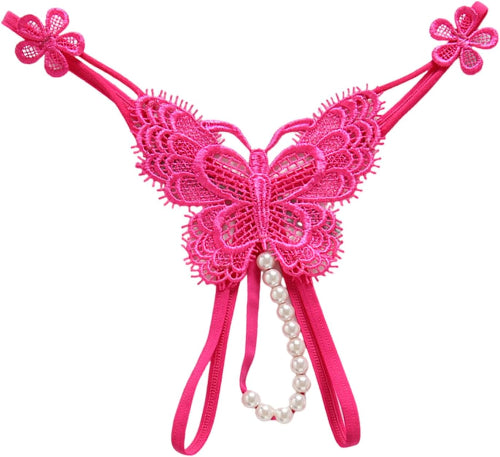 Stebcece 女性マッサージ Gストリング Tバックパンティ 真珠ビーズ Tバック