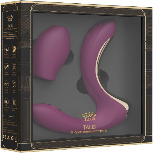 ZALO Talis タリス 黄金の指マン再現 30°Gスポット刺激 強力吸引バイブ パワフル振動 コードレス USB充電 防水【日本正規代理店】女性用 プレゼント (パープル)