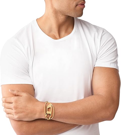 Diesel オールジェンダー ステンレススチールブレスレット, One Size, 金属, 宝石なし