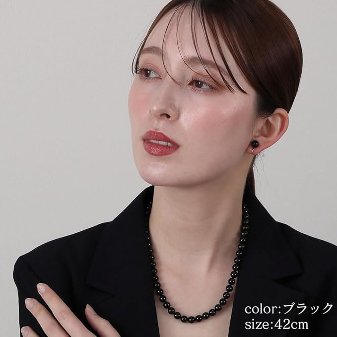 [VOTRE COUTURE] パールネックレス ピアス イヤリング セット 8mm 国産 真珠 冠婚葬祭 39cm 42cm 45cm ブランド10年保証