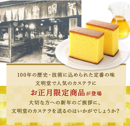 文明堂 干支カステラ１号（包装品）御年賀／お年賀／お正月／ギフト／贈答品／手土産／お返し／お礼