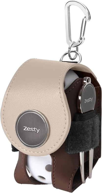 Zesty ゴルフボールケース ボールポーチ グリーンフォーク マーカー