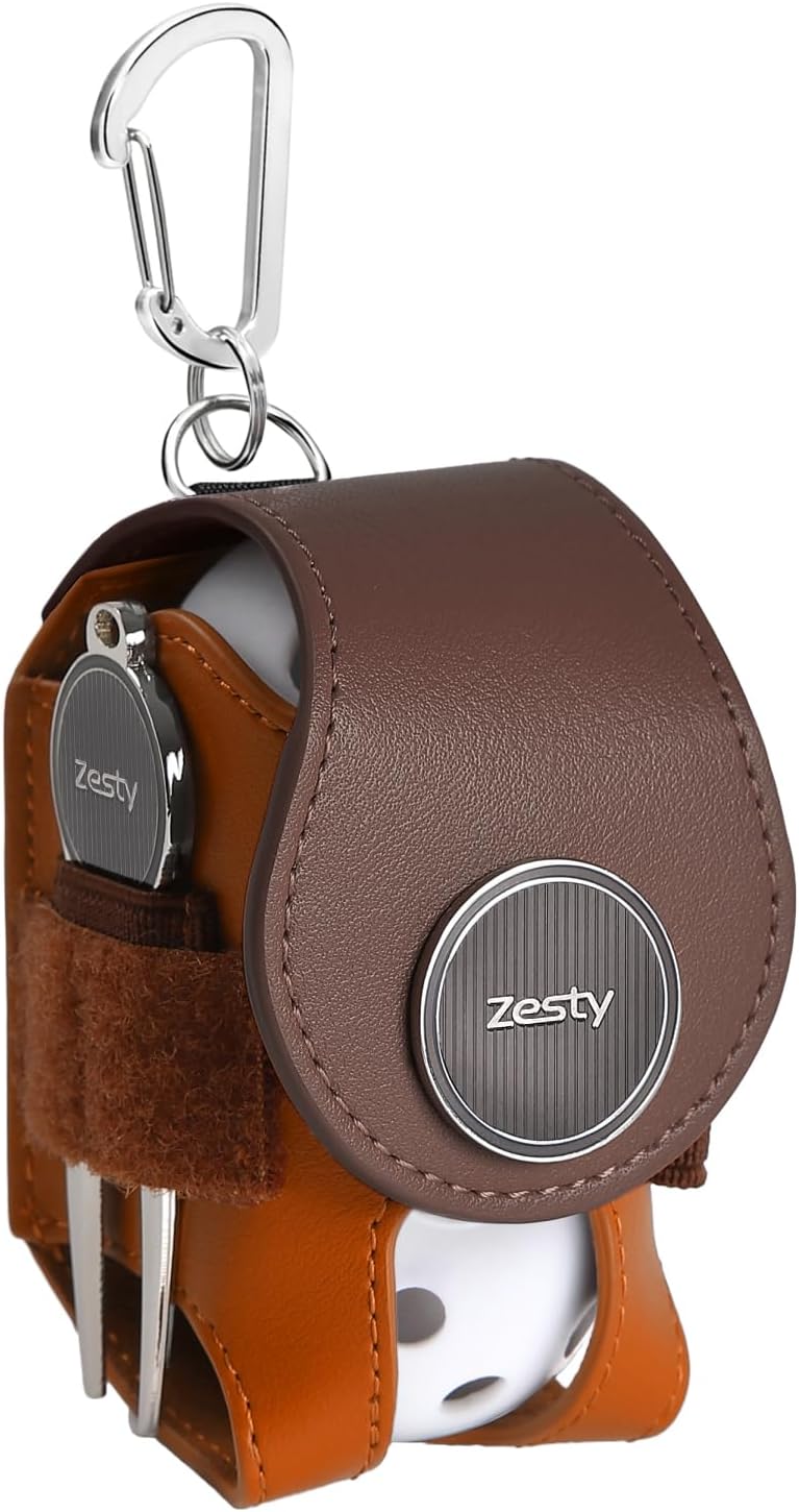 Zesty ゴルフボールケース ボールポーチ グリーンフォーク マーカー