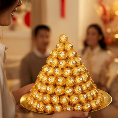【オンライン限定】チョコレート フェレロ ロシェ Ferrero Rocher バレンタイン お年賀 チョコ プレゼント お菓子 ギフト 人気 おしゃれ 手土産 詰め合わせ まとめ買い 大容量 ヘーゼルナッツ ミルクチョコレート 42粒