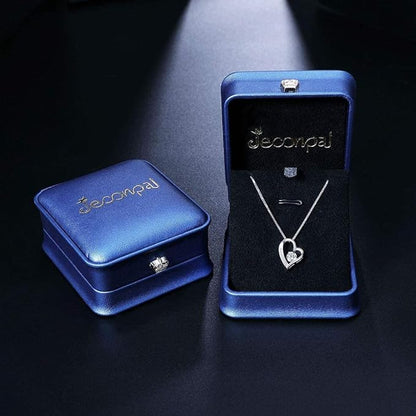 [Jeconpal] ネックレス レディース スワロフスキージルコニア採用 純銀925 オープンハート アクセサリー 金属アレルギー対応 ホワイトデー バレンタイン クリスマス 誕生日 プレゼント 女性 ギフト