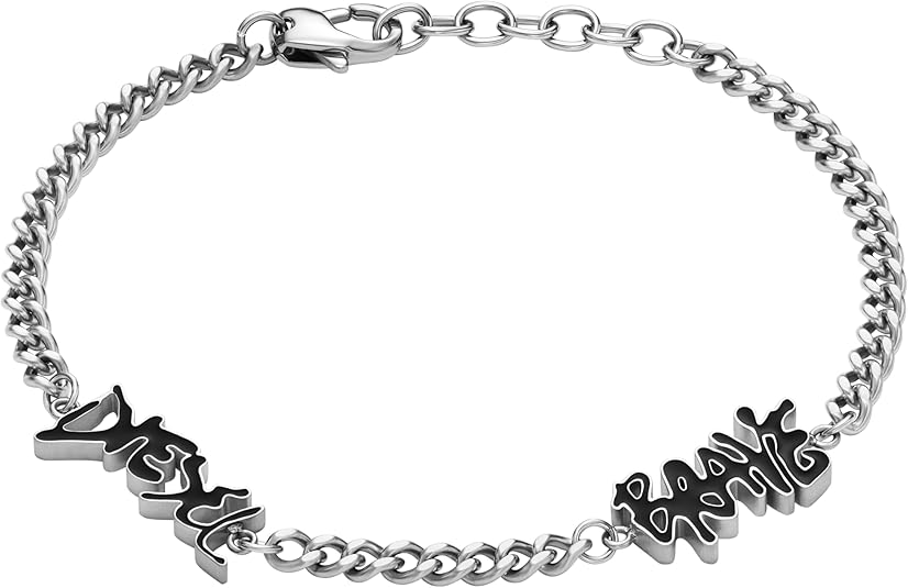 Diesel オールジェンダー ステンレススチールブレスレット, One Size, 金属, 宝石なし
