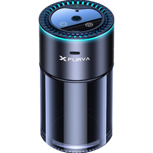 FLIRVA 車用アロマディフューザー 超音波霧化 180mL コードレス 8色ライト ホワイトムスク