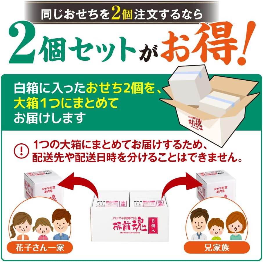 （12月31日着）板前魂飛翔おせち 特大8.5寸重箱 和洋中 三段重 5人前 40品目