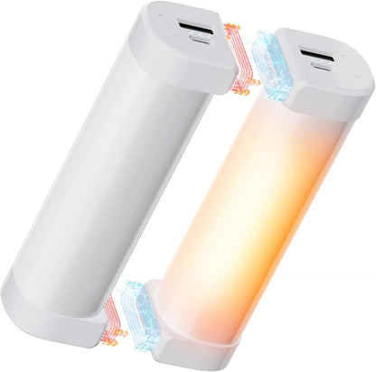 HAGOOGI (ハゴオギ) 充電式カイロ 電気カイロ クリスマス プレゼント 急速発熱 3階段温度調節 モバイルバッテリー 10000mAh大容量 ハンドウォーマー 14時間連続発熱可能 急速充電 エコ 小型 超軽量 分離式設計 持ち運びやすい 寒さ対策 アウトドア 通勤通学 贈り物 (Cute)