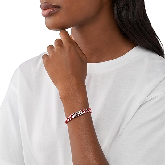 Diesel オールジェンダー ステンレススチールブレスレット, One Size, 金属, 宝石なし