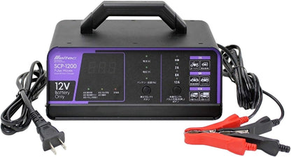 メルテック(meltec) 全自動パルスバッテリー充電器 (ファミリーバイク/オートバイ) 12V専用 MeltecPlus 定格0.75A バッテリー診断機能付 維持充電(トリクル充電)方式 長期保証3年 MP-200