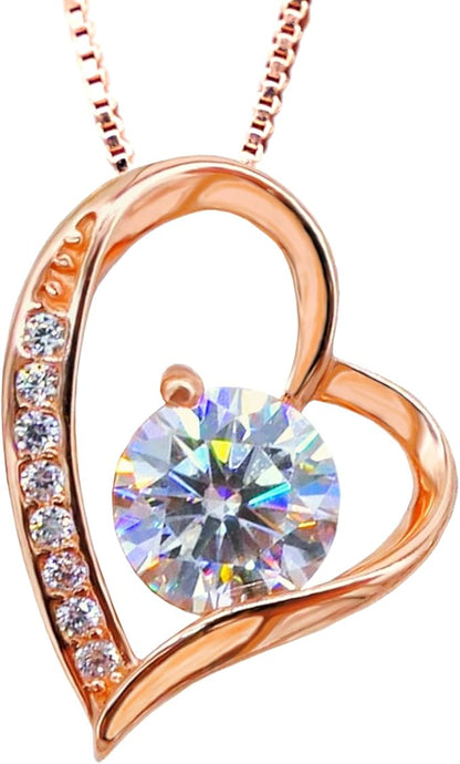 [Atlacic] ネックレス レディース 最高級 ジルコニア 刻印有り プレゼント ギフト セット オープンハート クリスマス 誕生日 プレゼント