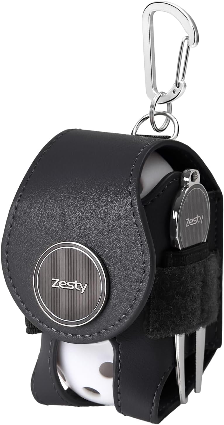 Zesty ゴルフボールケース ボールポーチ グリーンフォーク マーカー