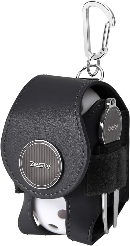 Zesty ゴルフボールケース ボールポーチ グリーンフォーク マーカー