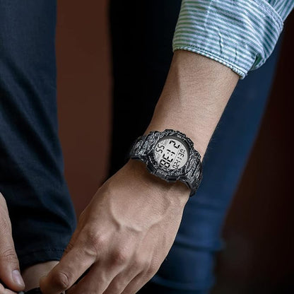 腕時計 メンズ デジタル 50メートル防水 日付 曜日 アラーム LED表示 多機能付き 防水腕時計 デジタル腕時計 スポーツウォッチ おしゃれ アウトドア 取扱説明書付き