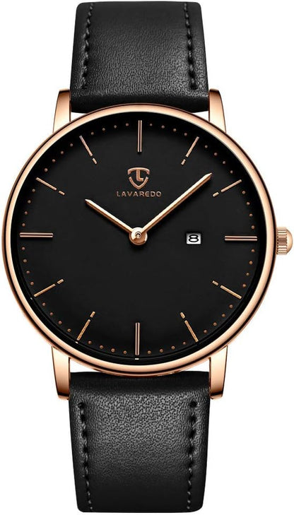 [BEN NEVIS] 腕時計 メンズ シンプル おしゃれ 薄型 カジュアル 日付表示 防水 アナログ クォーツ時計 メッシュ バンド ブラック