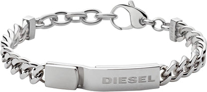 Diesel オールジェンダー ステンレススチールブレスレット, One Size, 金属, 宝石なし