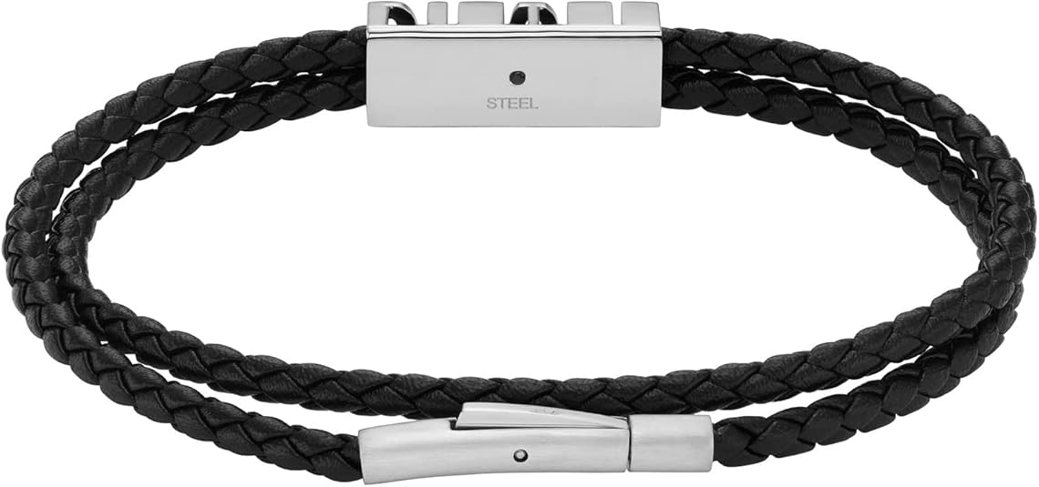Diesel オールジェンダー ステンレススチールブレスレット, One Size, 金属, 宝石なし