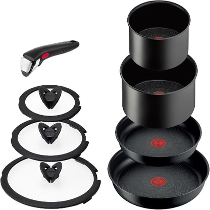 ティファール 取っ手のとれる 鍋 フライパンセット 3点セット ガス火専用 PFOAなどの有害物質不使用 「インジニオ･ネオ ファミリーセット3」 こびりつきにくさ長持ち ブラック L16390