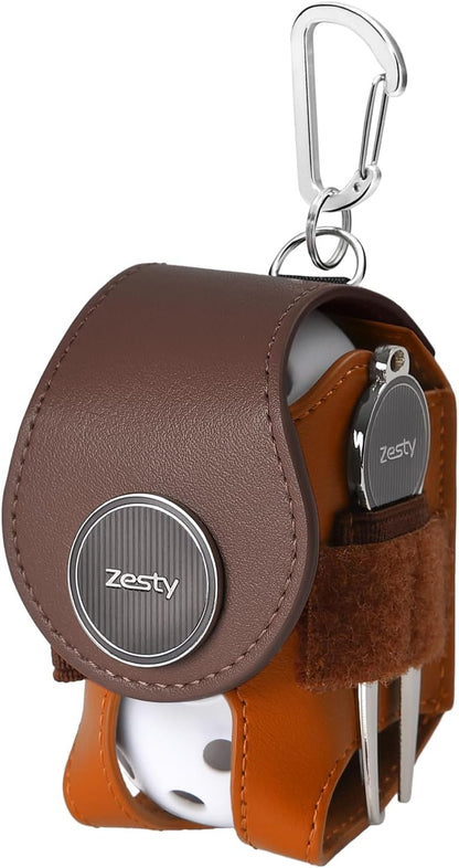 Zesty ゴルフボールケース ボールポーチ グリーンフォーク マーカー