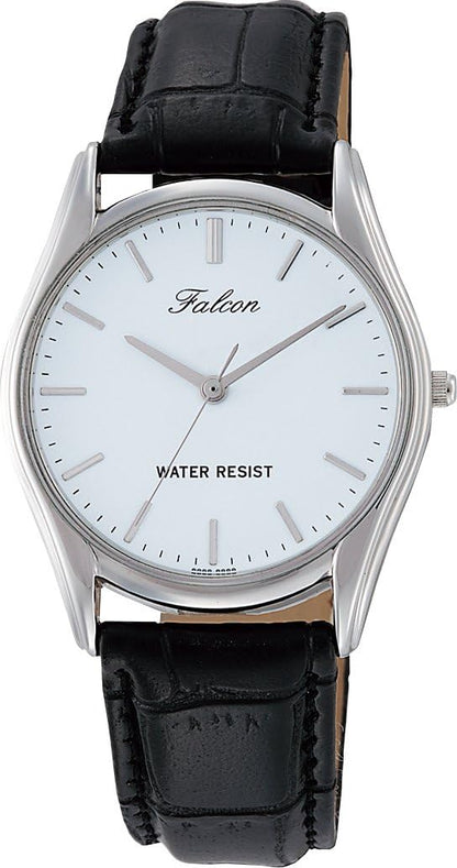 [シチズン Q&Q] 腕時計 アナログ 防水 革ベルト QA36-102 メンズ ブラック