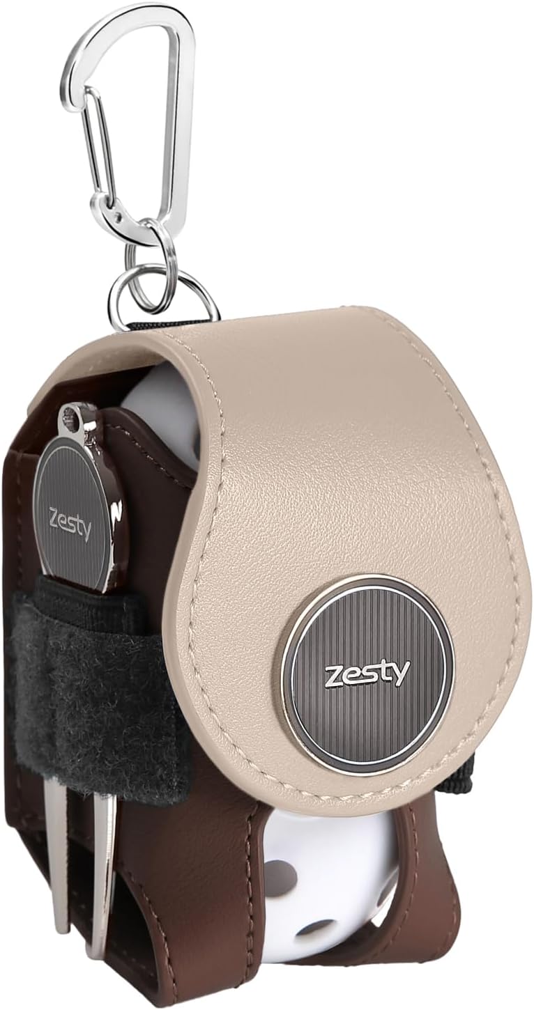 Zesty ゴルフボールケース ボールポーチ グリーンフォーク マーカー
