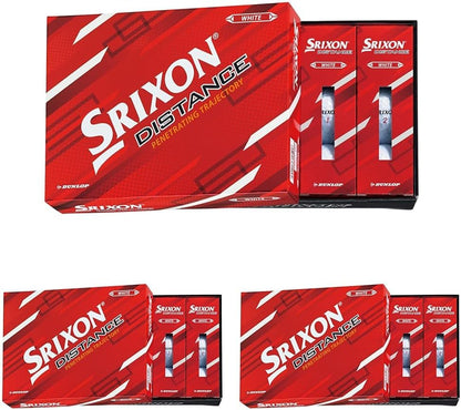 DUNLOP(ダンロップ) ゴルフボール SRIXON DISTANCE9 2022年モデル 1ダース(12個入り) ホワイト/パッションイエロー