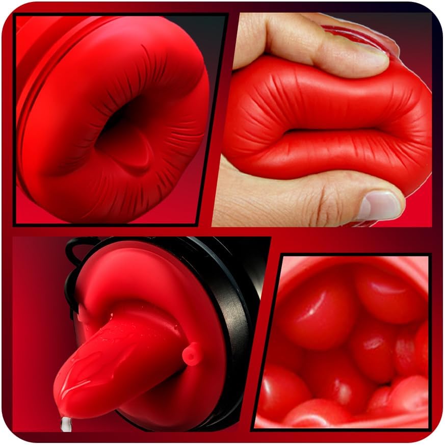 【ペロ舌フェラ特化】電動オナホ｜9舌回転×9吸引×9激振・スマホホルダー付き【男女兼用】