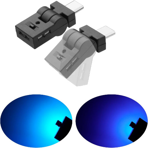 スイング USBライト LED 車内用 Type-A 8色 180°首振り 自動点灯 調光 RGB アンビエントライト