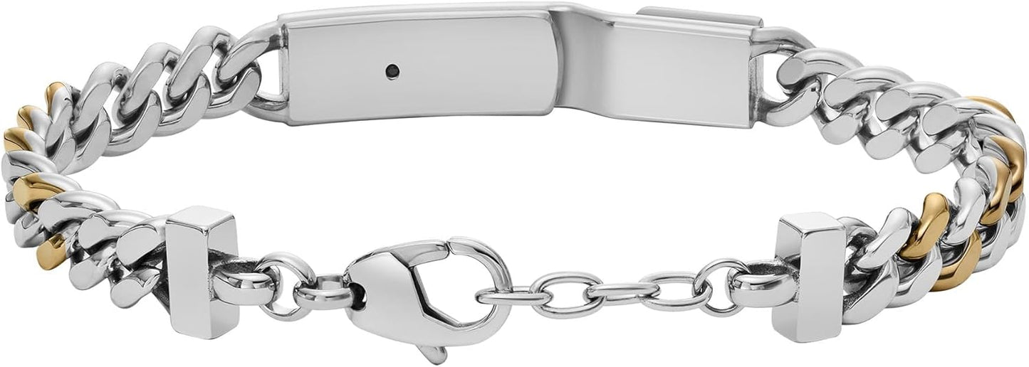 Diesel オールジェンダー ステンレススチールブレスレット, One Size, 金属, 宝石なし