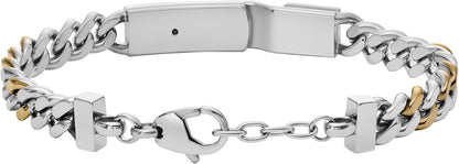 Diesel オールジェンダー ステンレススチールブレスレット, One Size, 金属, 宝石なし