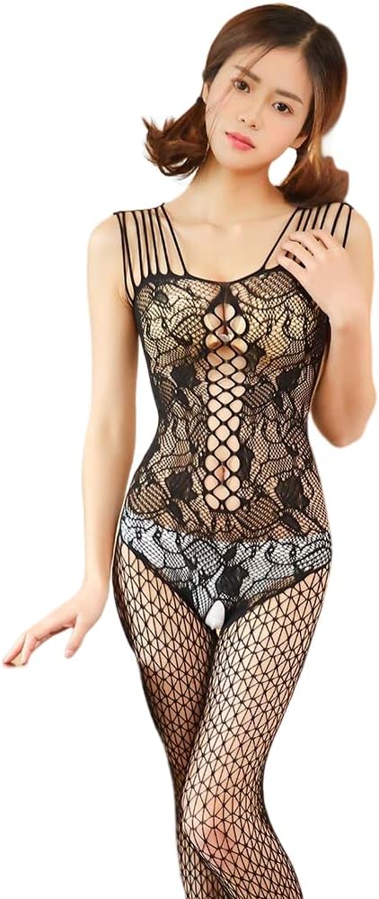 D&W ボディストッキング 全身網タイツ オープンクロッチ
