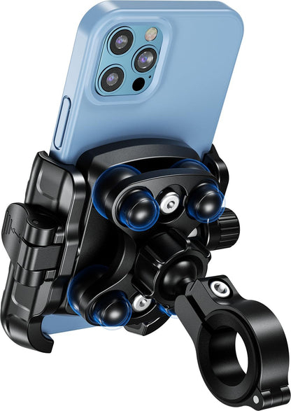 Kaedear(カエディア) バイク スマホホルダー 携帯ホルダー バイク用スマホホルダー 振動吸収 マウント 一体構造 レバー操作 クイックパワーグリップ/特許 Airマウント KDR-M8SPJ (ブラック)