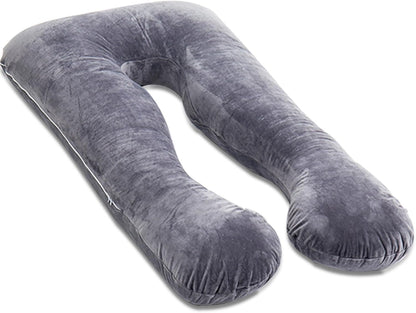 Awesling U字型抱き枕 全身枕 授乳クッション グレー
