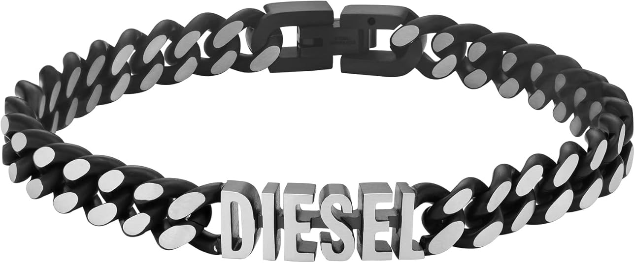 Diesel オールジェンダー ステンレススチールブレスレット, One Size, 金属, 宝石なし