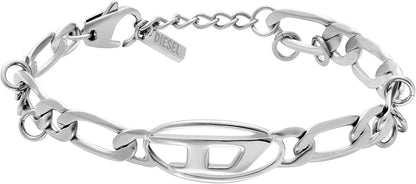 Diesel オールジェンダー ステンレススチールブレスレット, One Size, 金属, 宝石なし
