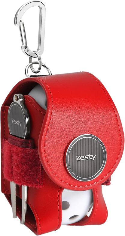 Zesty ゴルフボールケース ボールポーチ グリーンフォーク マーカー