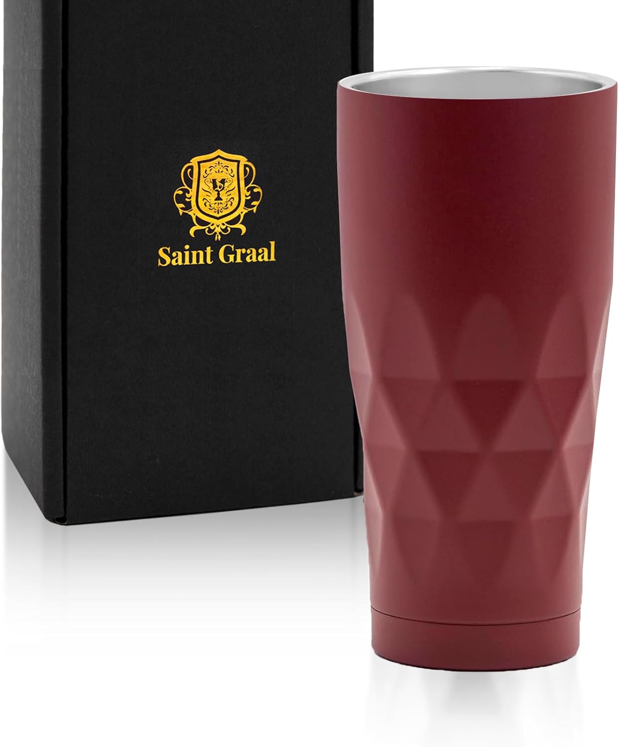 SaintGraal(セイントグレイル) ビールジョッキ タンブラー 真空断熱 ステンレス ハイボール グラス 父の日 誕生日プレゼント 男性 ギフト 660ml (ブラック)