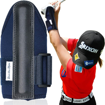 青山加織プロ監修  ゴルファボ（GOLFavo）ダウンブローマスター ゴルフ練習器具 ネイビー 手首矯正・ハンドファースト習得・ゴルフスイング練習
