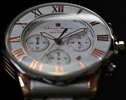 [サルバトーレマーラ] 腕時計 ウォッチ クロノグラフ 10気圧防水 ビジネス フォーマル イタリアブランド 限定モデル メンズ SM15104 (ブラック×ピンクゴールド) [並行輸入品]