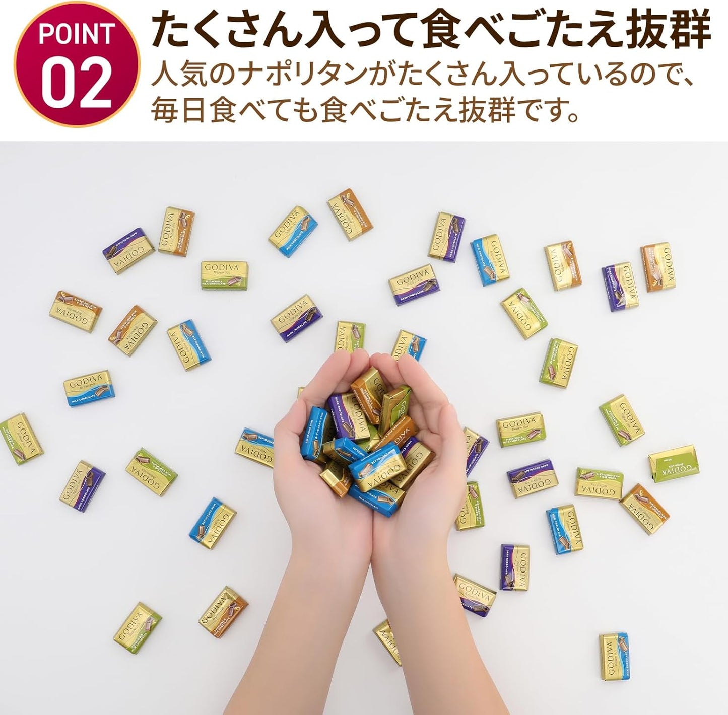 GODIVA ゴディバ チョコレート ナポリタン 4種 約52個 約225g HARY SHOPパッケージ プレゼント バレンタイン サンクスカード付