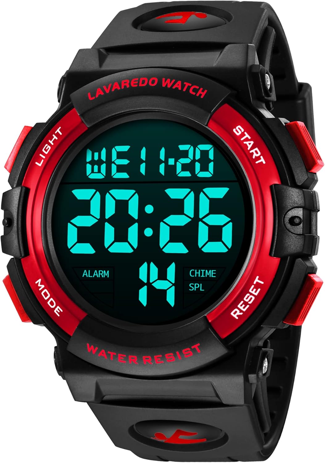 腕時計 メンズ デジタル 50メートル防水 日付 曜日 アラーム LED表示 多機能付き 防水腕時計 デジタル腕時計 スポーツウォッチ おしゃれ アウトドア 取扱説明書付き